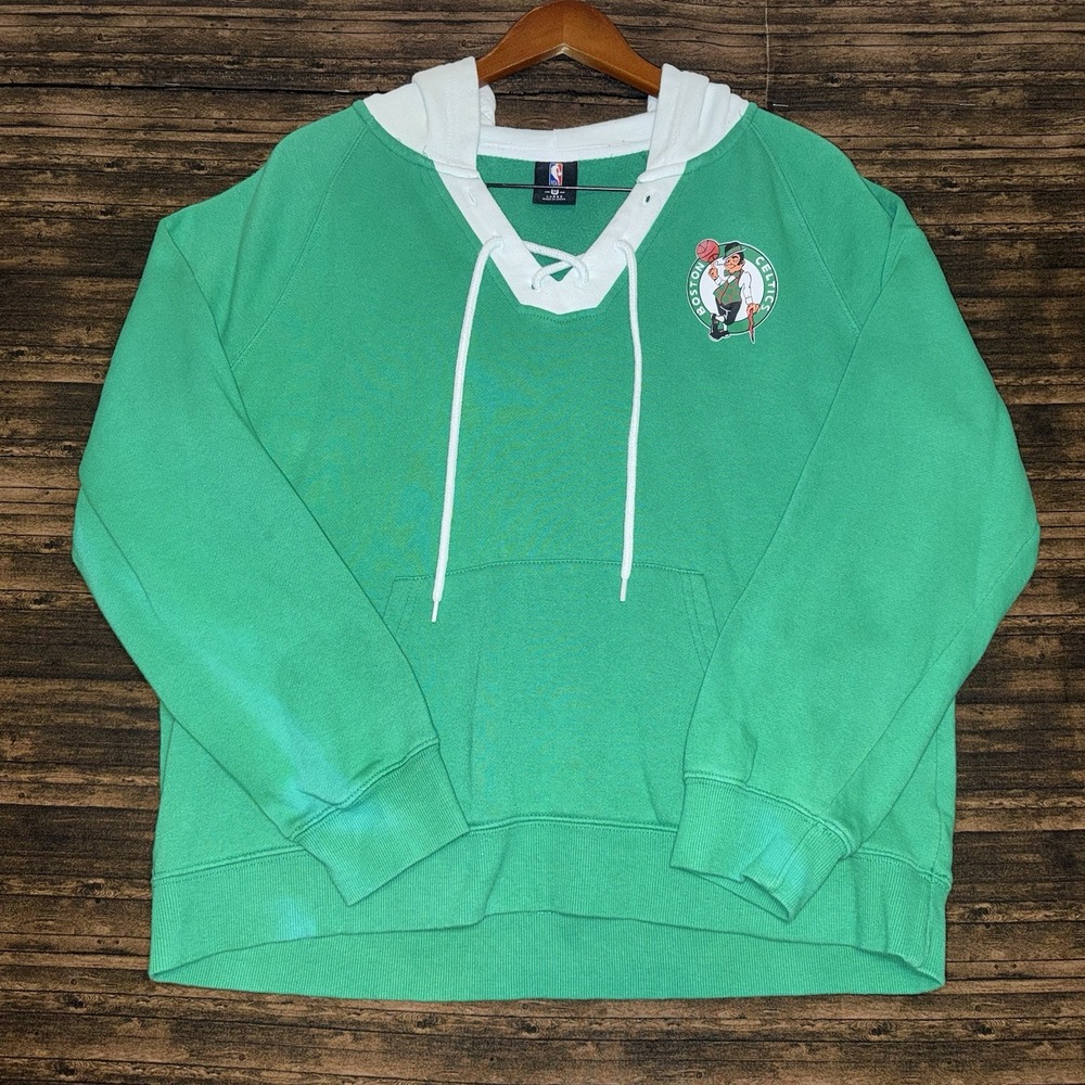Ultra Game Boston Celtics NBA Hoodie Size Large Green Drawstring